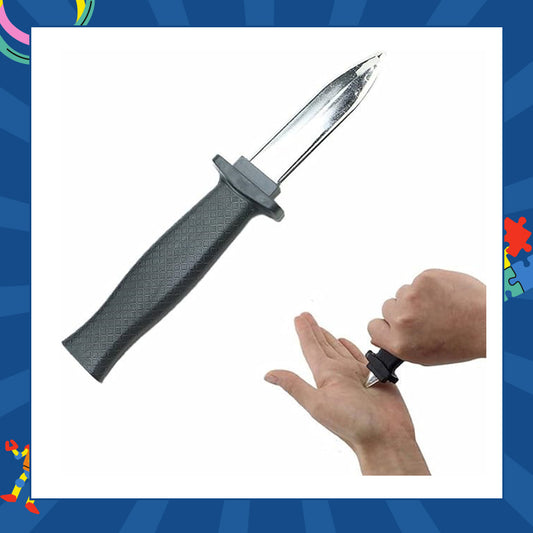 Faux-Fright Knife - Realistic Fake Knife for Halloween - Funny - Prank - Prankster - Kids - Scary - Adults